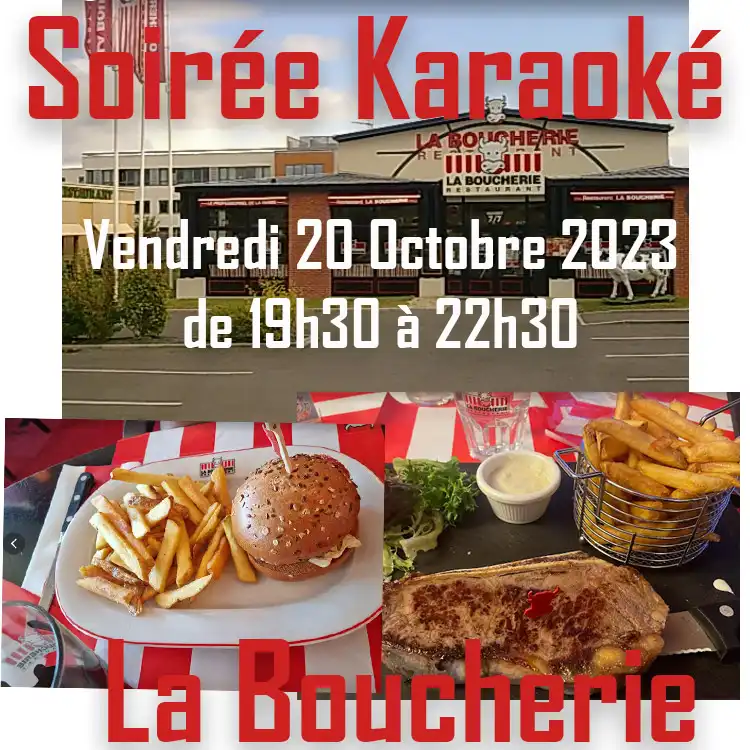 Lire la suite à propos de l’article Soirée Karaoké  Vendredi 20 Octobre 2023 à Rennes au restaurant  La Boucherie  à Saint-Grégoire