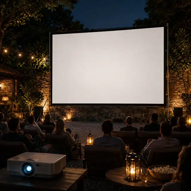Écran de projection valise 4 m x 3 m