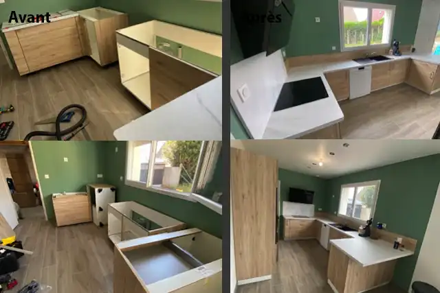 Assemblage et aménagement d’une cuisine à Bihorel