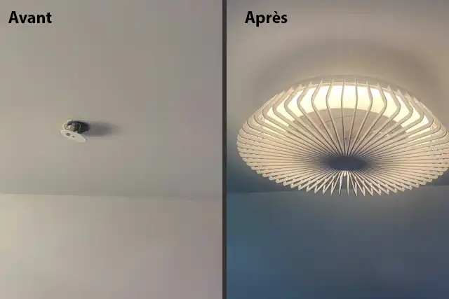 Installation d’un luminaire de couloir à Darnétal