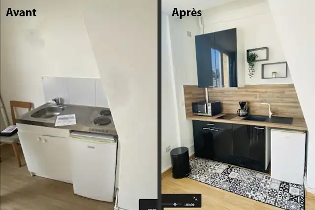 Remplacement et aménagement de cuisine d’appartement à Saint-Léger-du-Bourg-Denis