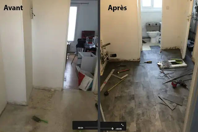 Rénovation de revêtement de sol et pose de dalles PVC à Darnétal